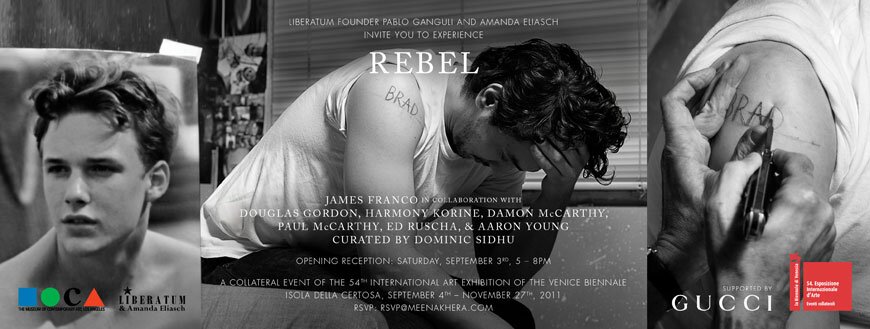Liberatum and Amanda Eliasch present "Rebel" by James Franco in Venice Liberatum and Amanda Eliasch present "Rebel" by James Franco in Venice