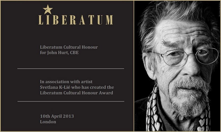 Liberatum Cultural Honour for John Hurt Liberatum Cultural Honour for John Hurt